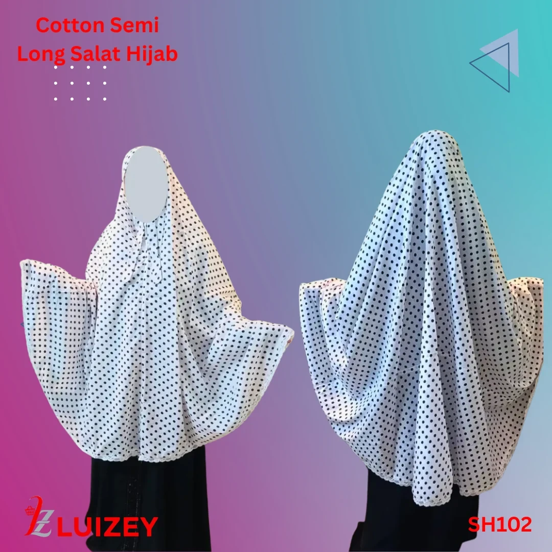 Cotton Semi Long Salat Hijab SH102