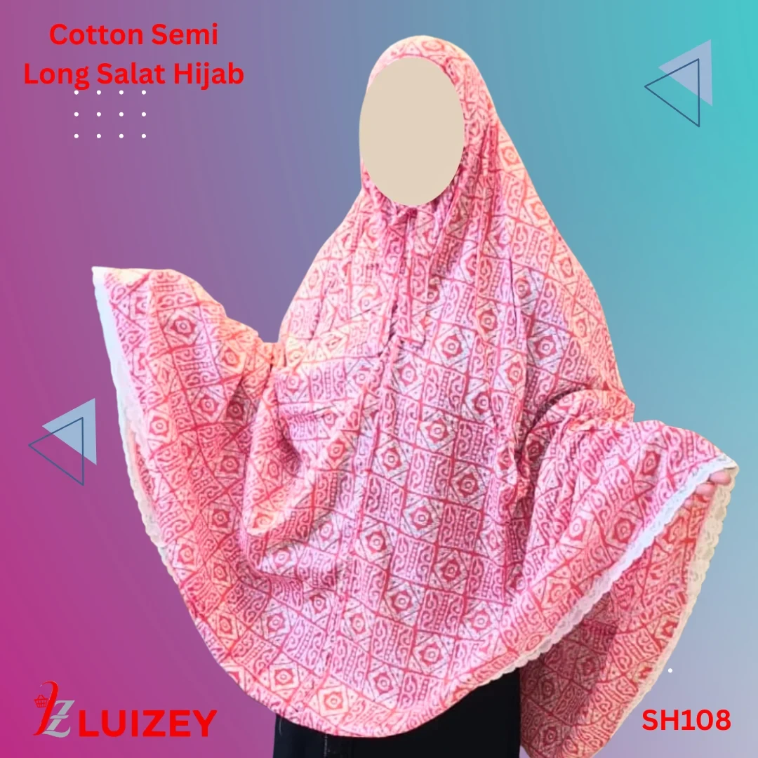 Cotton Semi Long Salat Hijab SH108