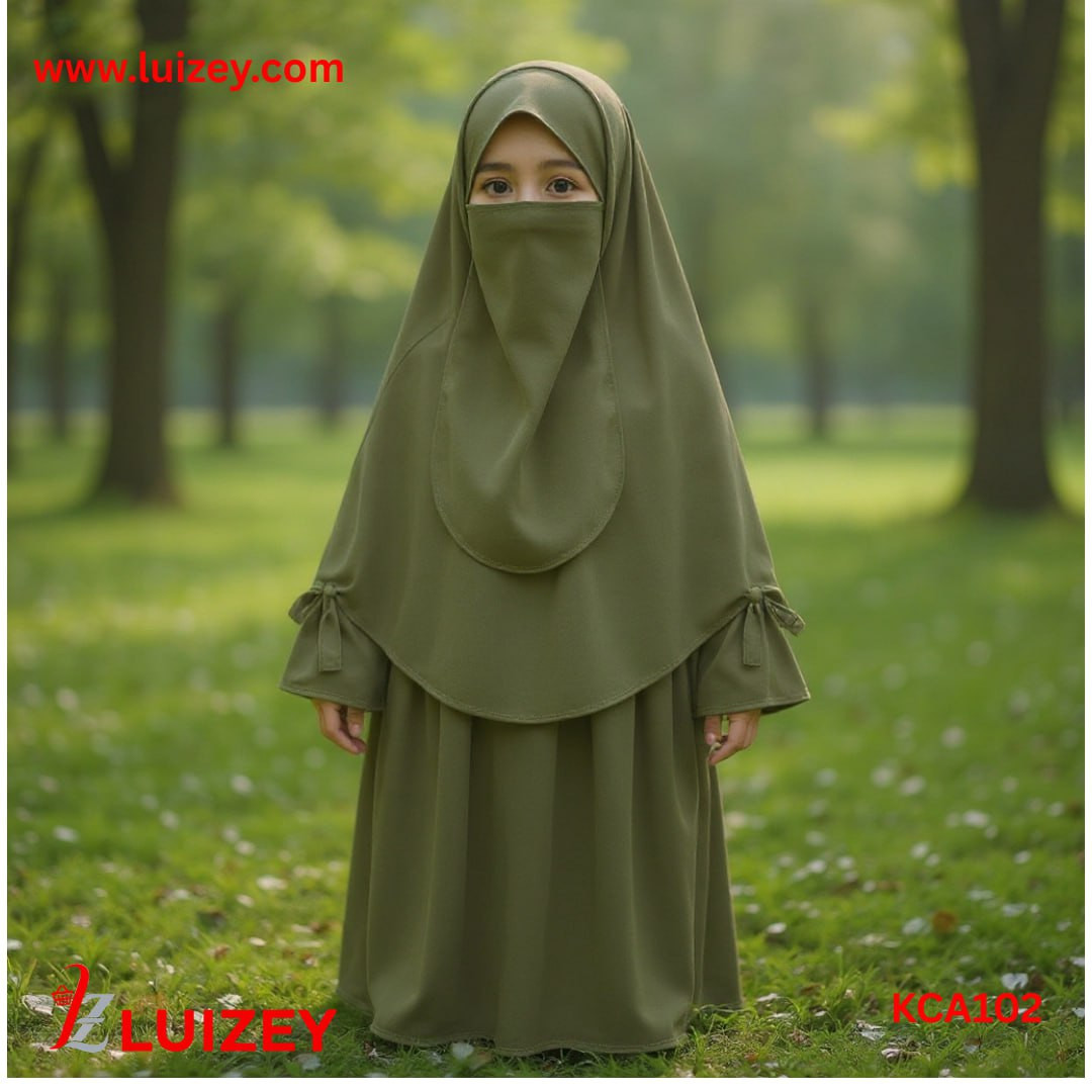 Kids Cherry Borqa with Nikab KCA102