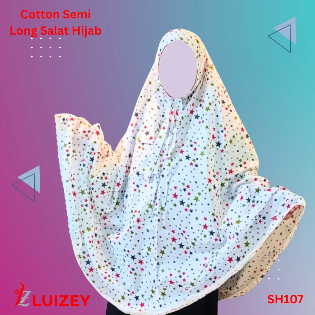 Cotton Semi Long Salat Hijab SH107