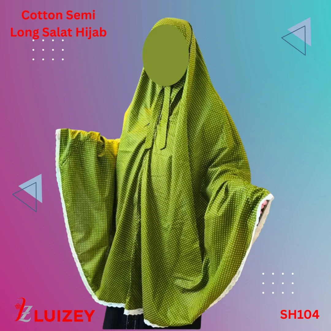 Cotton Semi Long Salat Hijab SH104