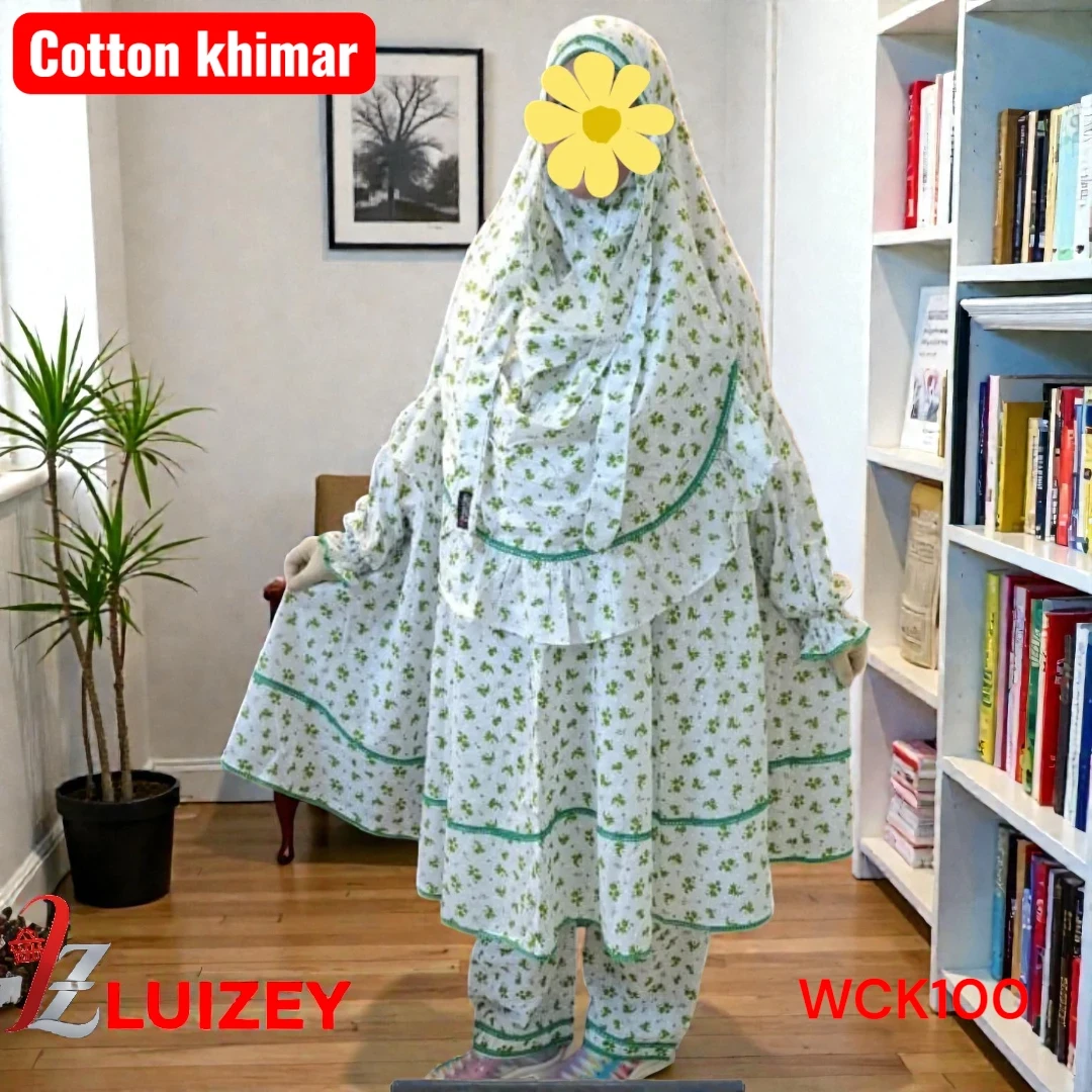 Woman Cotton Khimar Set WCK100