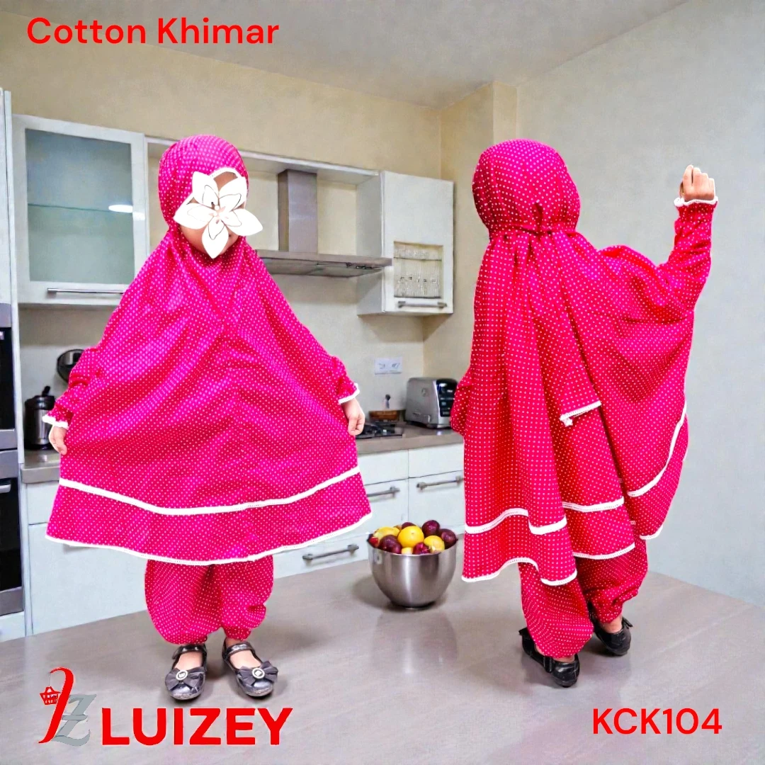 Kids Cotton Khimar Set Age 1 to 12 Customised KCK104