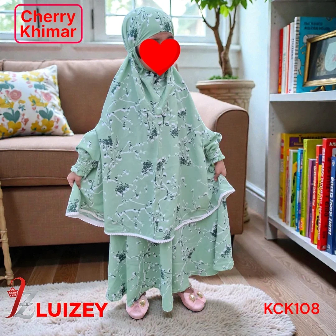 Kids Cherry Khimar Set Age 1 to 12 Customised KCK108