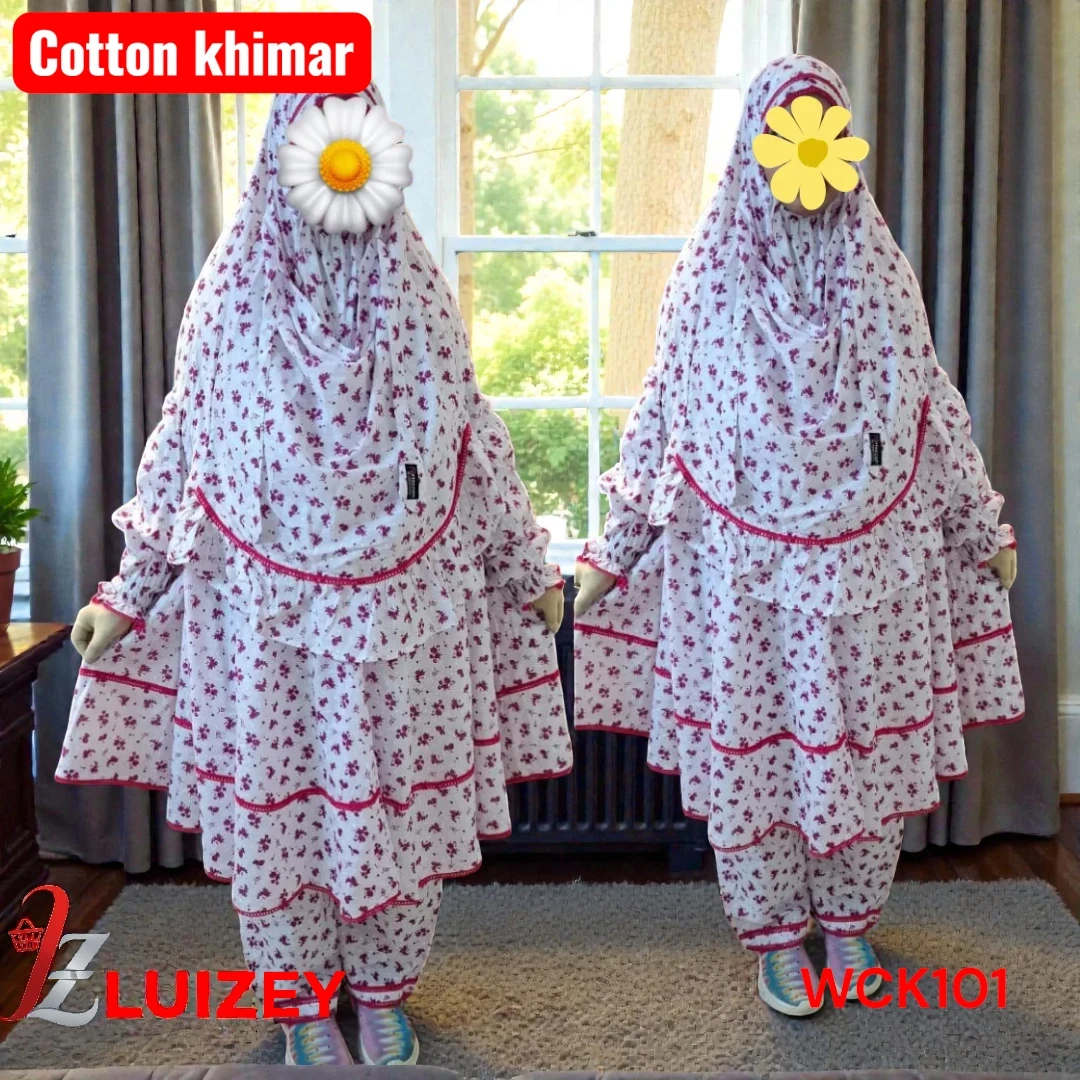 Woman Cotton Khimar Set WCK101