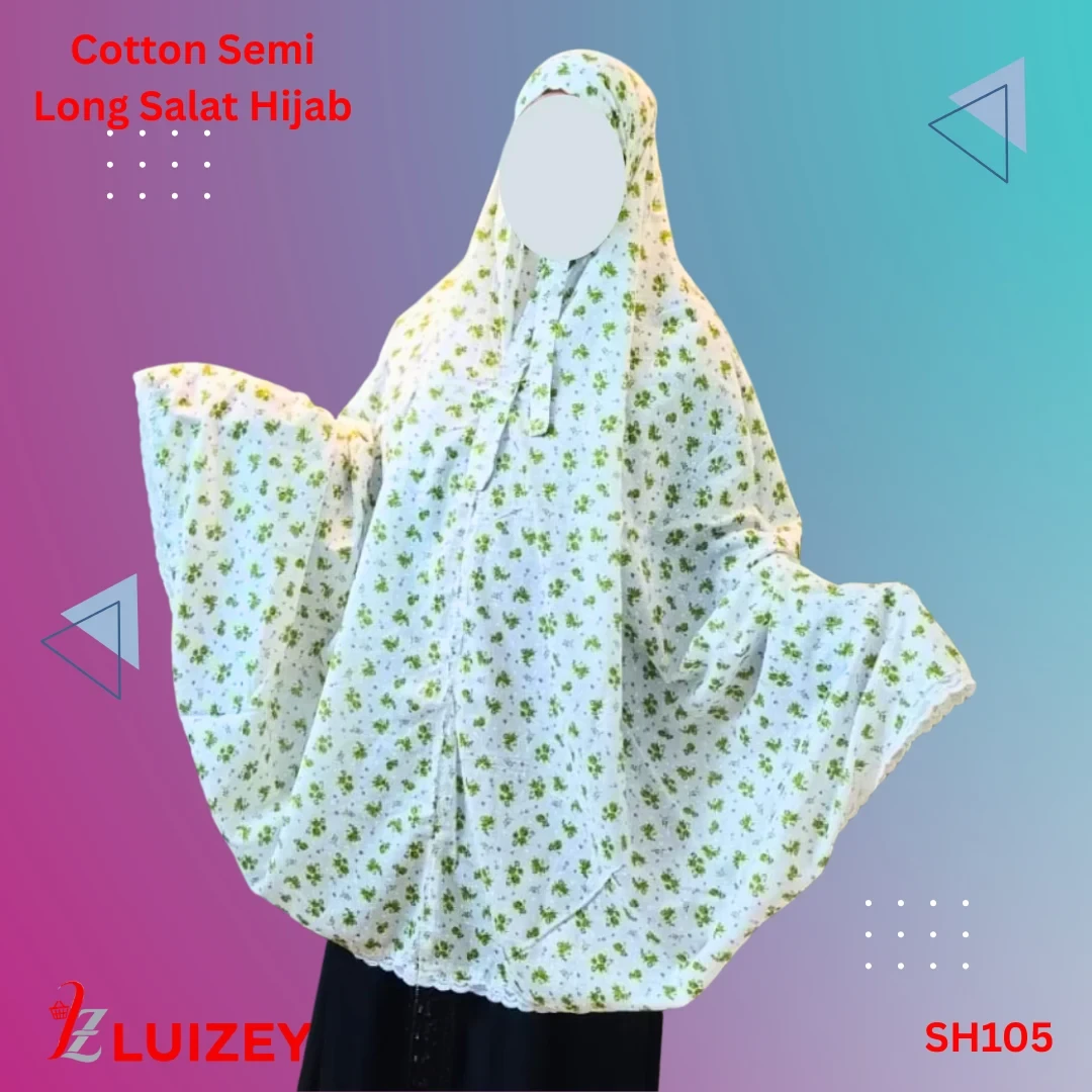 Cotton Semi Long Salat Hijab SH105