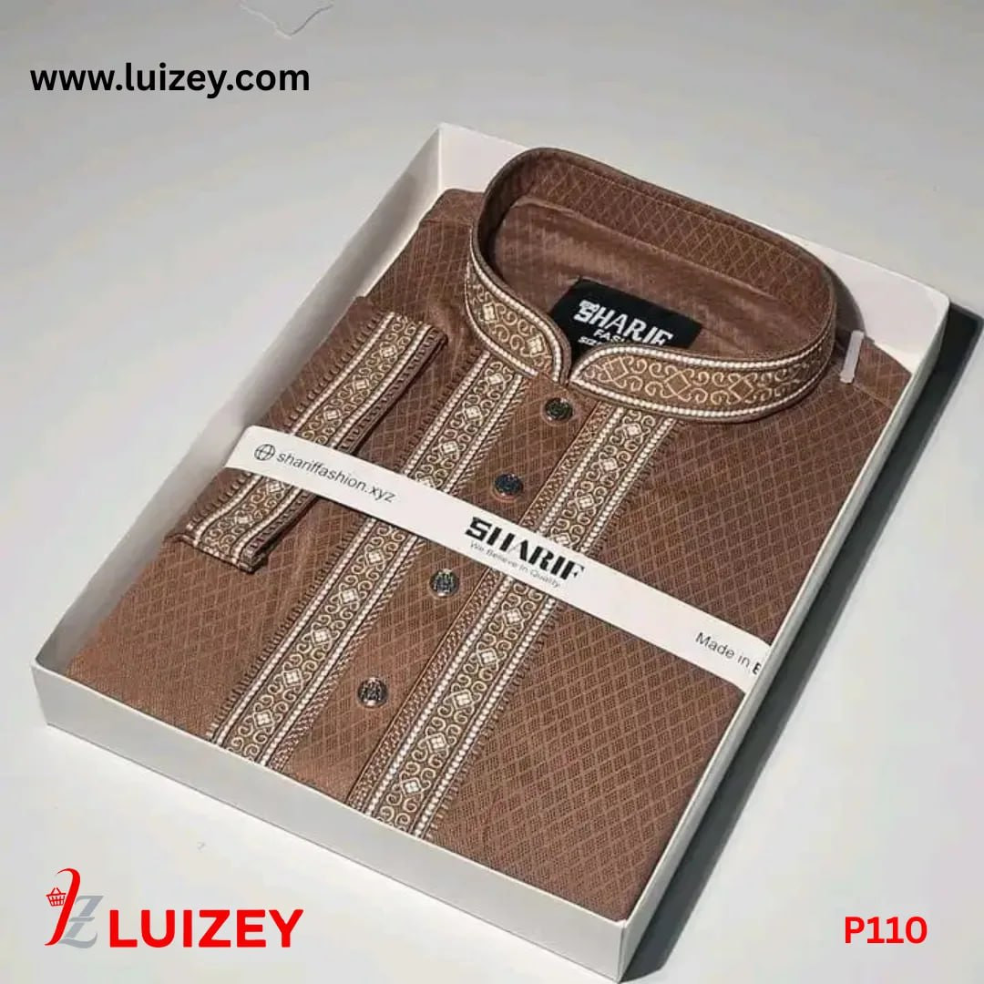 Premium Quality Ambroydary Cotton Biscos Panjabi P110