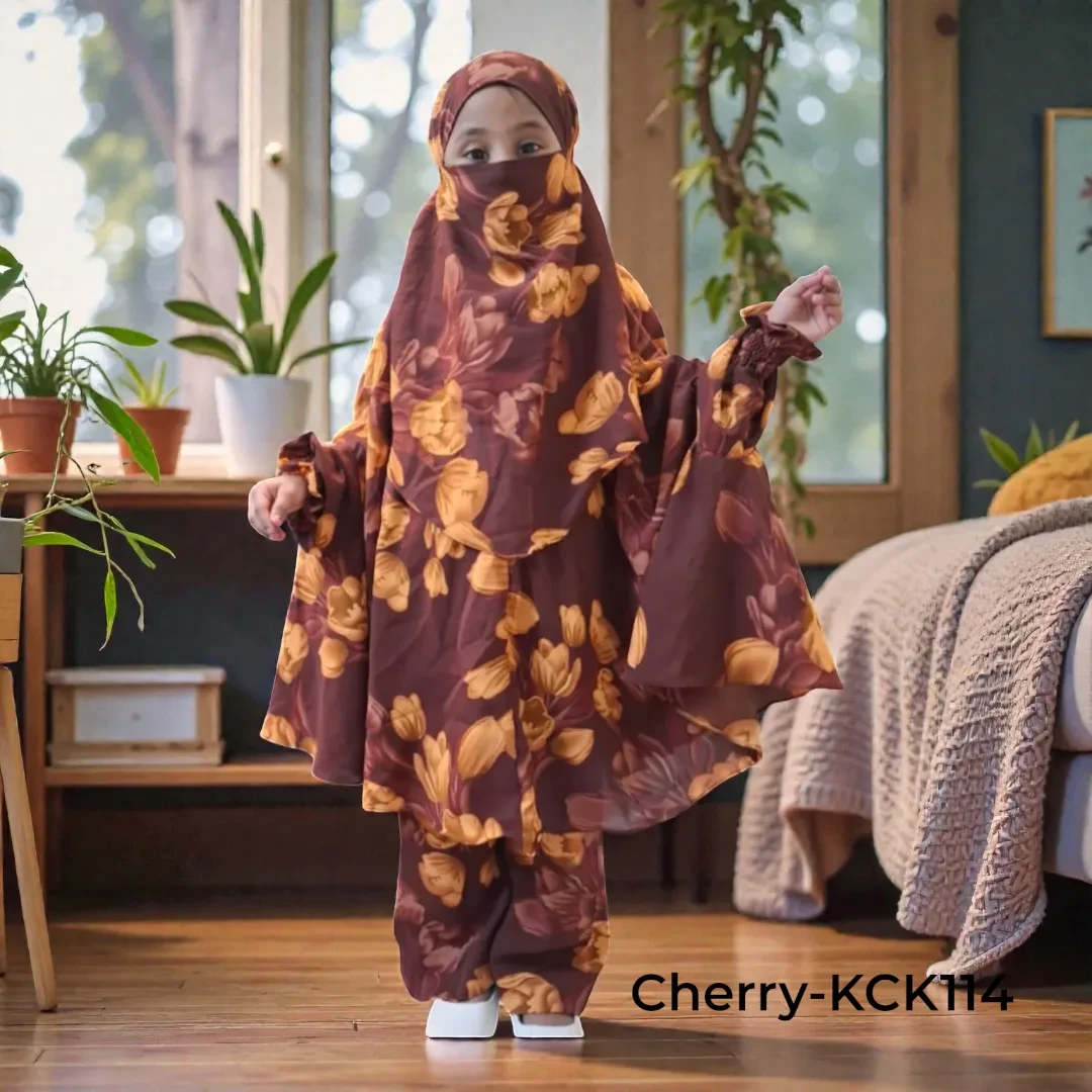 Master Kids Cherry Khimar Set For Age 3 Or 4